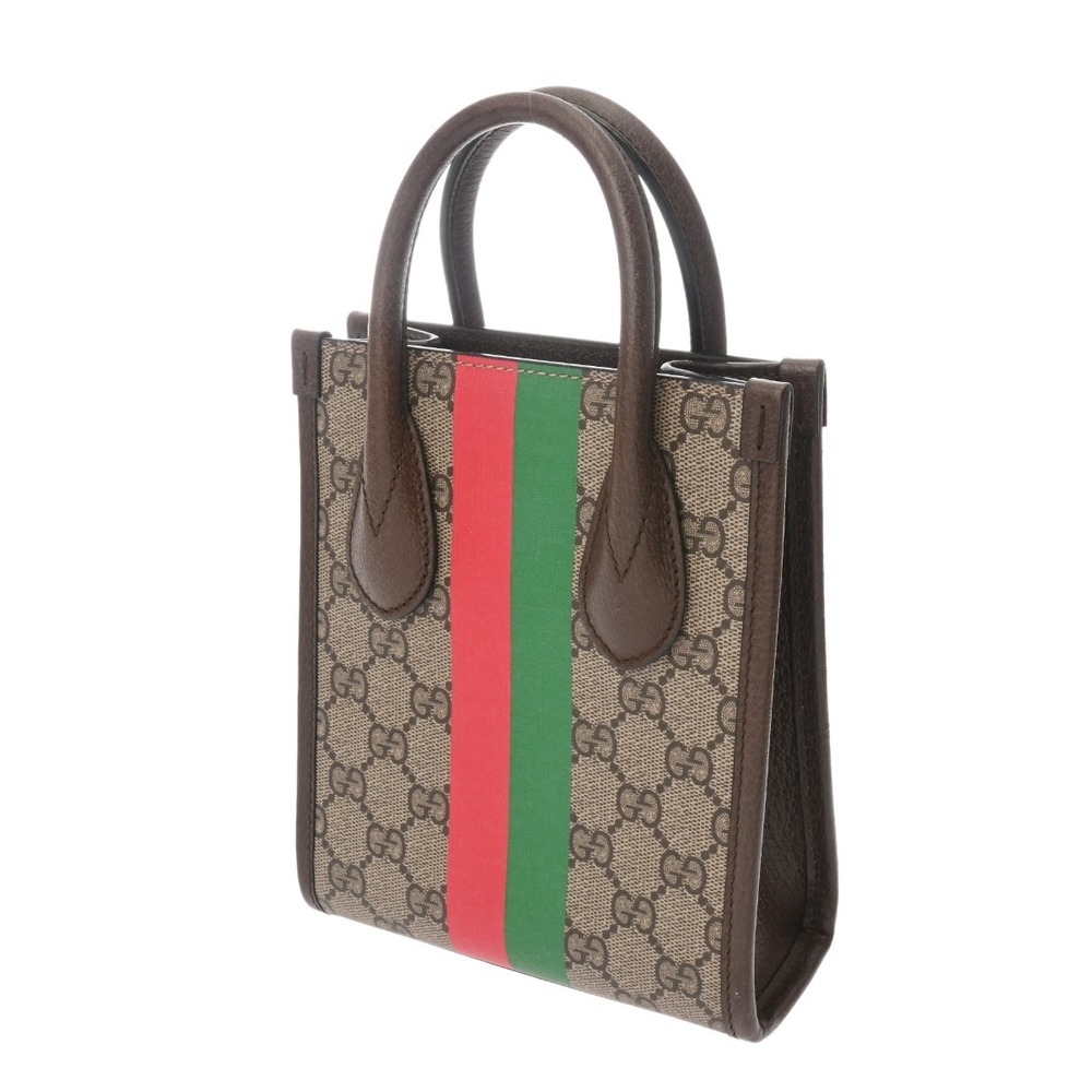 Gucci GG Tan Leather Interlocking Bag Brown Beige Supreme Tote TIGER